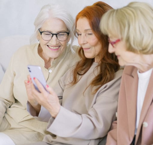 women in video call